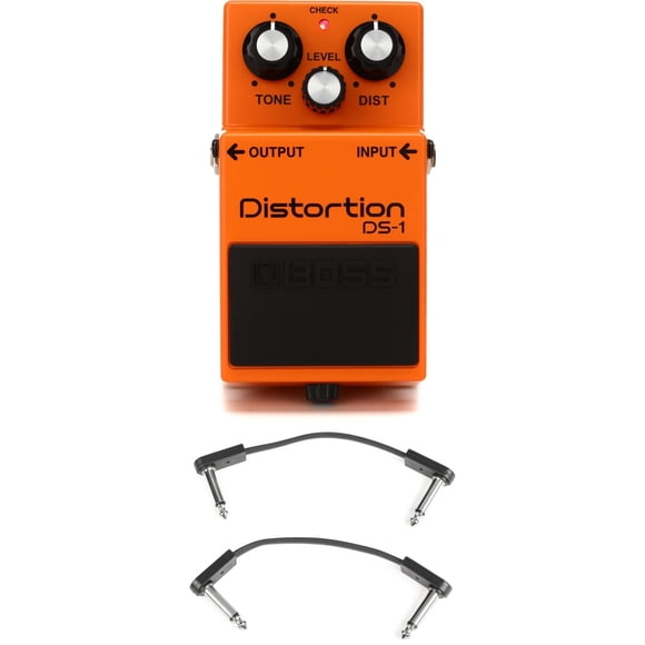 Pedal de Distorsión GearNuts DS-1 con Cables Patch