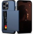 thumbnail image 1 of KOMI for iPhone 13 Pro Case with Card Holder[Store 5 Cards] Dual Layer Heavy Duty Shockproof iPhone 13 Pro Wallet Case with Hidden Card Slot Large Storage Case for iPhone 13 Pro (Blue), 1 of 5