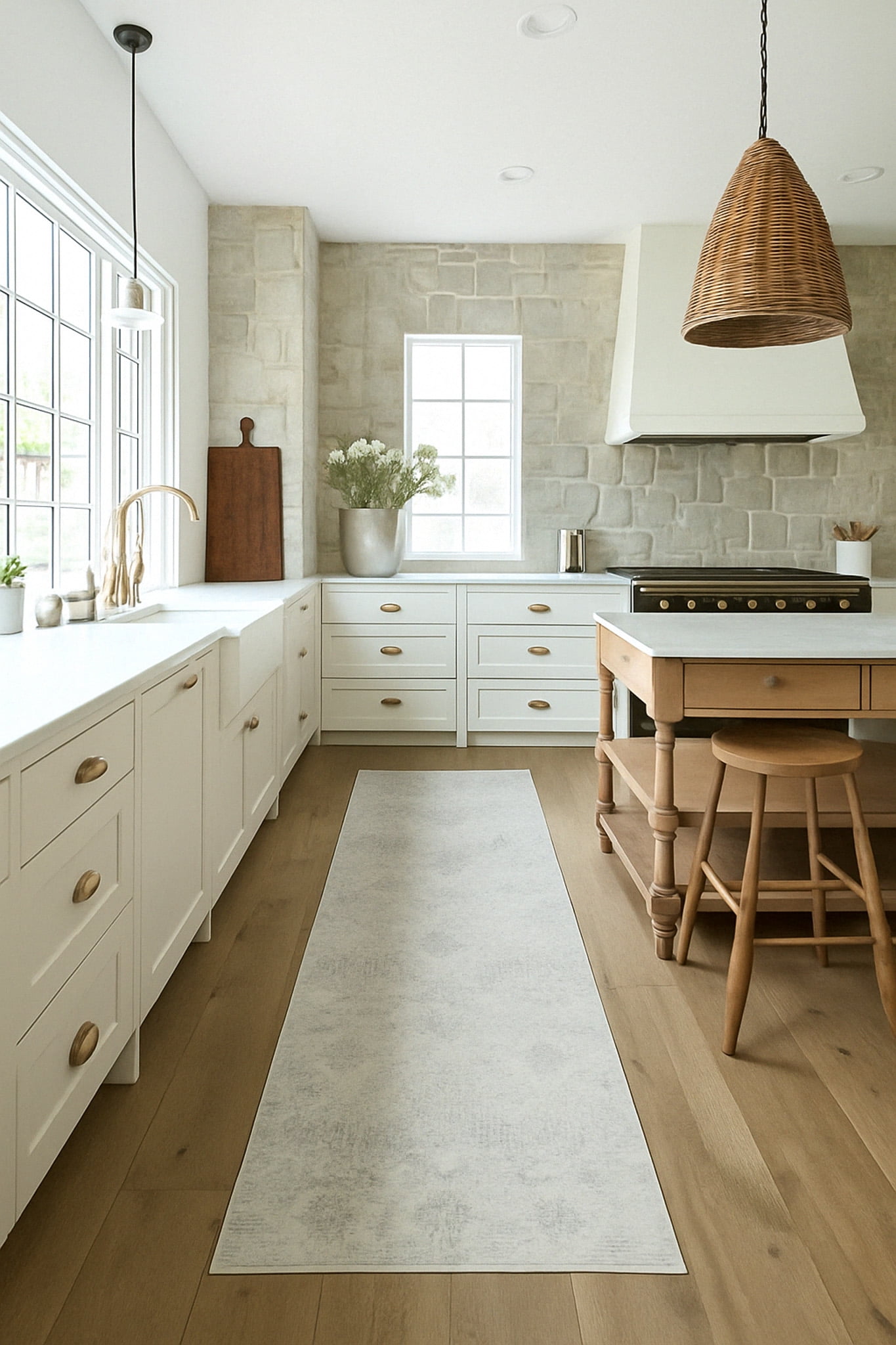 Rug Branch Havana 2' x 30' (Exact Size: 2'3" x 30') Abstract Indoor Runner Rug, Beige Grey, Contemporary - Entryway, Hallway, Bathroom, and Kitchen