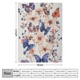 thumbnail image 4 of Orinice Butterfly &amp; Flowers Blanket | Soft Warm Fuzzy Lightweight Throw Blanket Perfect for Couch, Bed, Travel &amp; Outdoor Use, Cozy Blankets for Adults Kids Women Girls   40x50in, 4 of 6