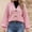 Pink, variant on Women's Cardigan Sweater Toggle Button V Neck Long Sleeve Cable Knit Casual Outerwear L
