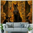 thumbnail image 4 of Creowell Holy Egyptian Mural Tapestry, Soft  Egyptian Style Bastet Tapestries Queen Pharaoh Mysterious Text Wall Backdrop for Living Room Bedroom Dorm Décor, 4 of 6
