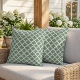 thumbnail image 3 of 16x16 Pillow Covers Set of 2, Sage Green Morocco Square Throw Pillow Covers for Couch/Sofa/Living Room, Minimalist Boho Ethnic Abstract Motif Decorative Soft Pillowcases for Couch Throw Pillows, 3 of 9