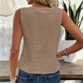 thumbnail image 4 of Women Sleeveless Crew Neck Tank Top Loose Fit Casual Blouse,XL, 4 of 6