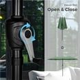 thumbnail image 5 of Alpha Joy 13x6.5ft Double-Sided Extra Large Outdoor Patio Market Rectangle Umbrella with Crank Handle, Mint, 5 of 6