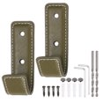 thumbnail image 1 of Uxcell 2Pcs Ganchos de Cuero, Gancho de Toalla Montado en Pared con Brocas de Tornillo Mini, 1 of 6