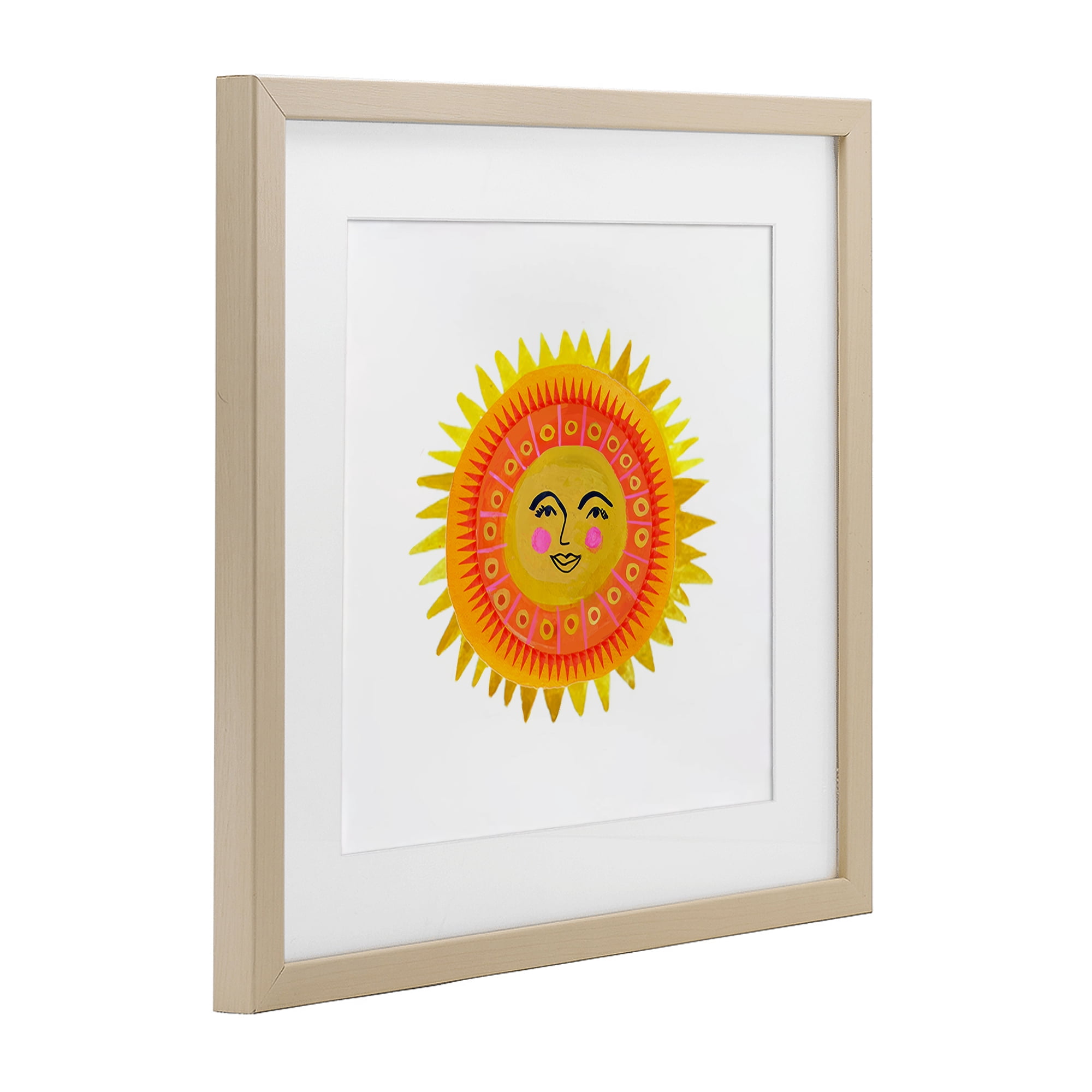 Stupell Industries Eccentric Bohemian Sun Birch Framed Print Under Glass, design by Katherine Herrell Studio
