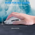 thumbnail image 5 of ATTACK SHARK X8ULTRA Mouse for Large Hand, Nordic52840 MCU, 55g SUPERLIGHT, PixArt PAW3950MAX Gaming Sensor, DPI up to 42000, Ice-Cool Nano Coating, BT/2.4G Wireless/Wired, 500mAh Battery (White), 5 of 7