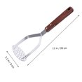 thumbnail image 3 of Potato Masher Kitchen Practical Stainless Steel Potato Presser Ricer With Wood Handle Kitchen Gadgets, 3 of 5