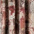 thumbnail image 4 of Eclipse Chiswick Global Damask Print Blackout Rod Pocket Window Curtain Panel, Tuscan Red, 37x95, 4 of 4