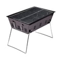 thumbnail image 2 of Parrilla de barbacoa plegable de carbón, suministros ligeros para asar al aire libre Negro, 2 of 9