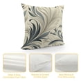 thumbnail image 4 of COMIO Throw Pillow Covers Palm Leaf Pattern Short Plush Square Pillow Covers Cushion Case for Couch Sofa Bed Chair Home Decorations White, 4 of 5