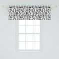 thumbnail image 2 of Ambesonne Philodendron Window Valance, Vintage Plants Leaves, 54" X 18", Charcoal Grey and White, 2 of 3