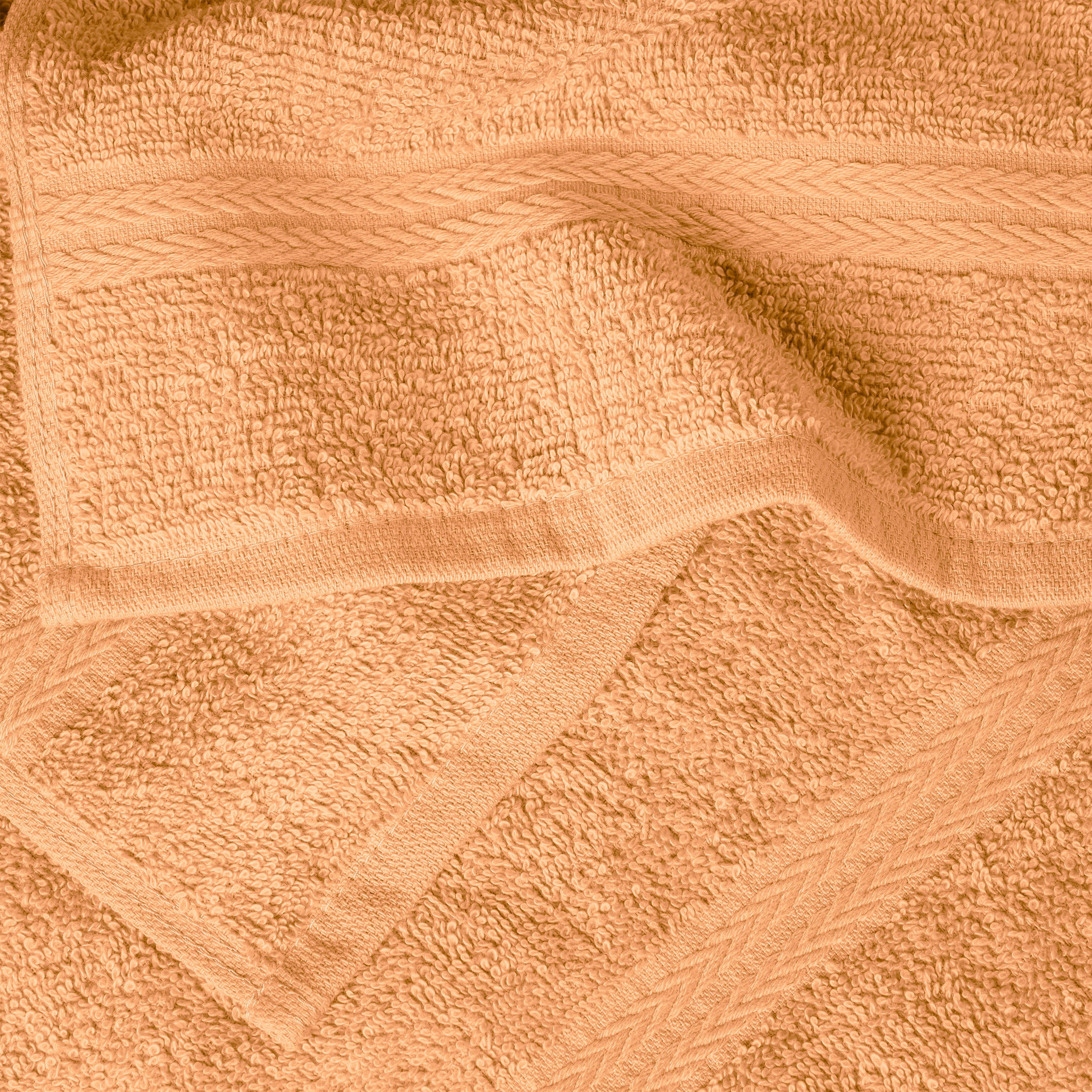 Superior Miami 100% Cotton Lightweight 6-Piece Towel Set, Peach