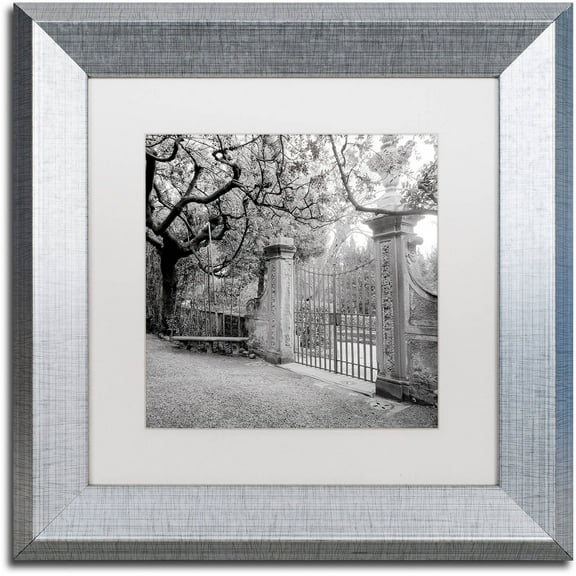 Trademark Fine Art "Firenze I" Canvas Art by Alan Blaustein, White Matte, Silver Frame