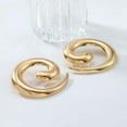 thumbnail image 4 of Fashionable Exaggerated Gold Spiral Earrings for Women Versatile Niche Female Earrings, 4 of 4