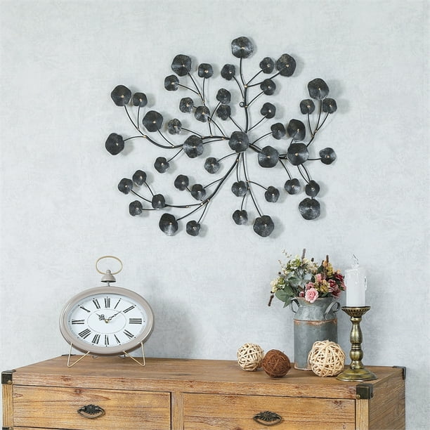 Flower Cluster Metal Finish Wall Decor