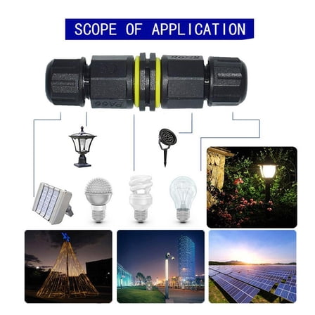 OATIPHO LED Cable Terminal Adapter Black for Outdoor Flood Lights