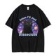 thumbnail image 2 of Camiseta con estampado de gato negro para hombre y mujer, ropa informal de manga corta, 100% algodón, de gran tamaño, ropa de calle, 2 of 4
