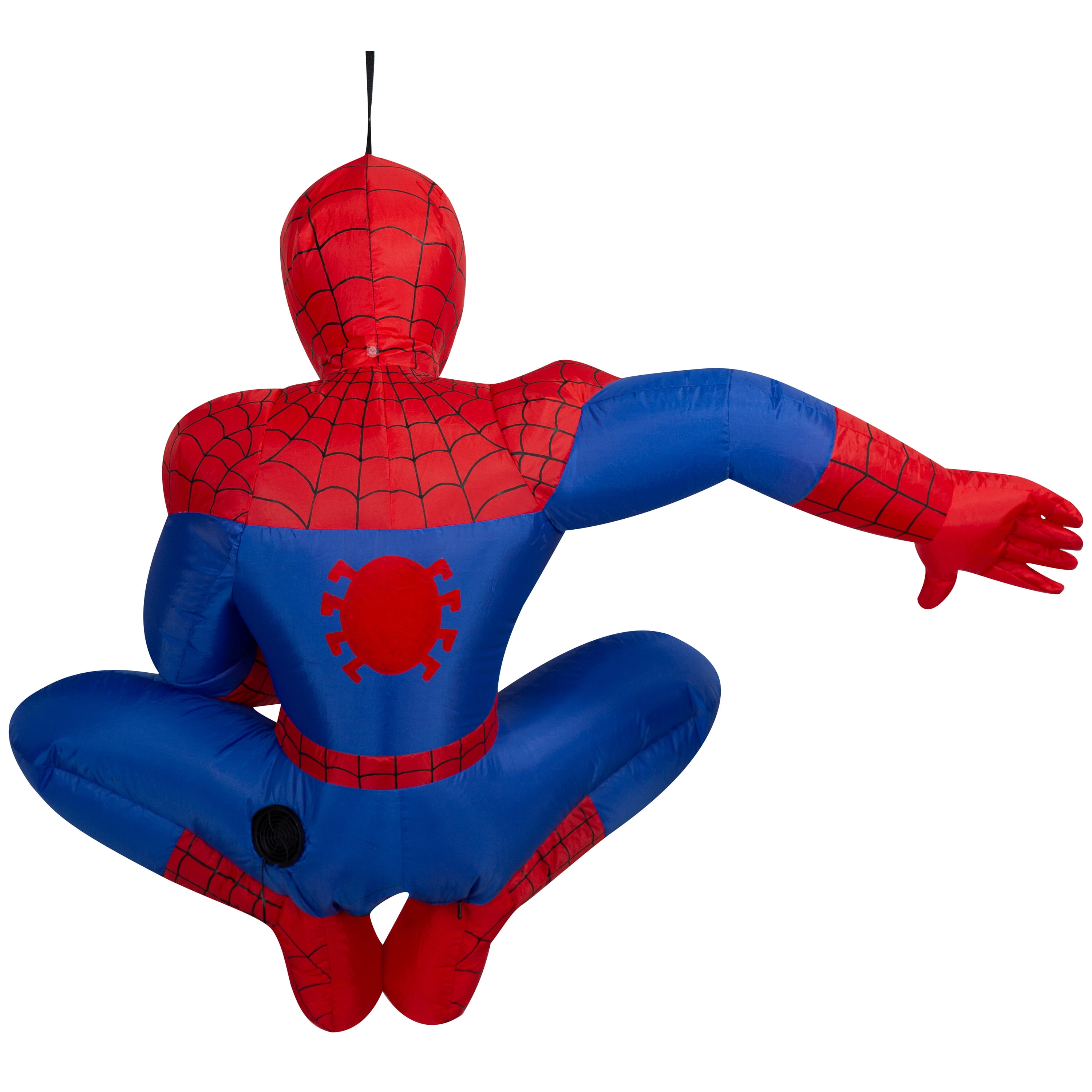 Airblown Halloween Yard Inflatable Light Hanging Spiderman with Pumpkin Marvel, 4.5 ft