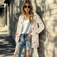 thumbnail image 5 of SCRAWLGOD Coffee Bow Tie Work Cardigan for Women Lightweight Sweaters Fall Size XL Long Sleeve Women's Cardigan Sweaters Dressy Elastic Womens Long Cardigan with Pockets, 5 of 7