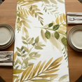thumbnail image 5 of Table Runners 70 Inches Long Dress Scarves, Brown Green Leaves Farmhouse Coffee/Dining/Kitchen Table Decor, Holiday Table Runner, Summer Botanical Farmhouse Watercolor Leaf 13x70 Inch, 5 of 9