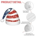 thumbnail image 4 of Haiem USA Colors Stripes1 Pattern Santa Hat Confortable Velvet Christmas Hat for Christmas Party Favors Fit for Adults and Kids, 4 of 6