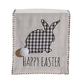 thumbnail image 2 of Easter Table Runner - Premium Double-Layer Cotton Linen Fabric, Hand Embroidered Bunny Design (Front) & Black White Plaid (Back) - Kitchen Dining Room Home Party Decoration, 2 of 10