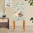 thumbnail image 4 of Yayeee 4 Pack Dining Chair Covers Stretch Parson Chairs Slipcovers Seat Protector, Lush Greenery, 4 of 6