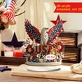 thumbnail image 3 of AZXY 4th of July Decorations, Patriotic USA Eagle 2D Acrylic Tabletop Ornament, Independence Day Sunflower Floral Design Sign, Red White Blue Freestanding Decor, Holiday Party Centerpiece for Home, 3 of 5