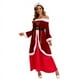 thumbnail image 4 of Disfraz navideño para parejas de talla grande M-5XL, disfraz de Papá Noel para hombres y mujeres, traje de actuación escénica navideña con estampado, 4 of 6