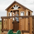 thumbnail image 4 of Backyard Discovery Echo Heights Cedar Wooden Elevated Playhouse, Slide, Play Kitchen, 4 of 13