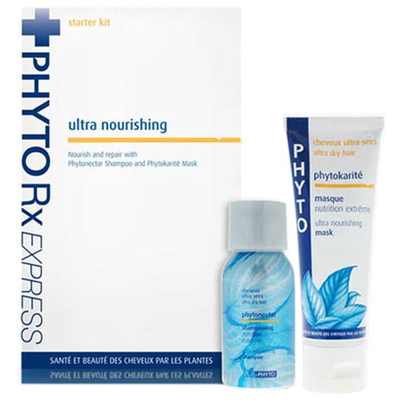 Phyto Phyto Rx Express Ultra Nourishing Starter Kit , 2 Pc Kit Phytonectar Shampoo, Phytokarite Mask (1.7oz each)
