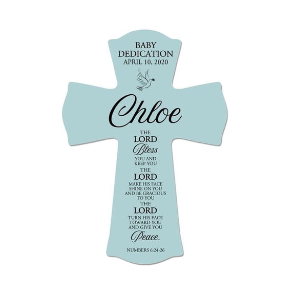 LifeSong Milestones 8x11.25in Black Wall Cross_Chloe Baby Dedication