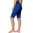 thumbnail image 6 of Knee Length Biker Shorts for Women Tummy Control Yoga Workout Gym Running Volleyball Compression Shorts with Pockets, L, 6 of 8