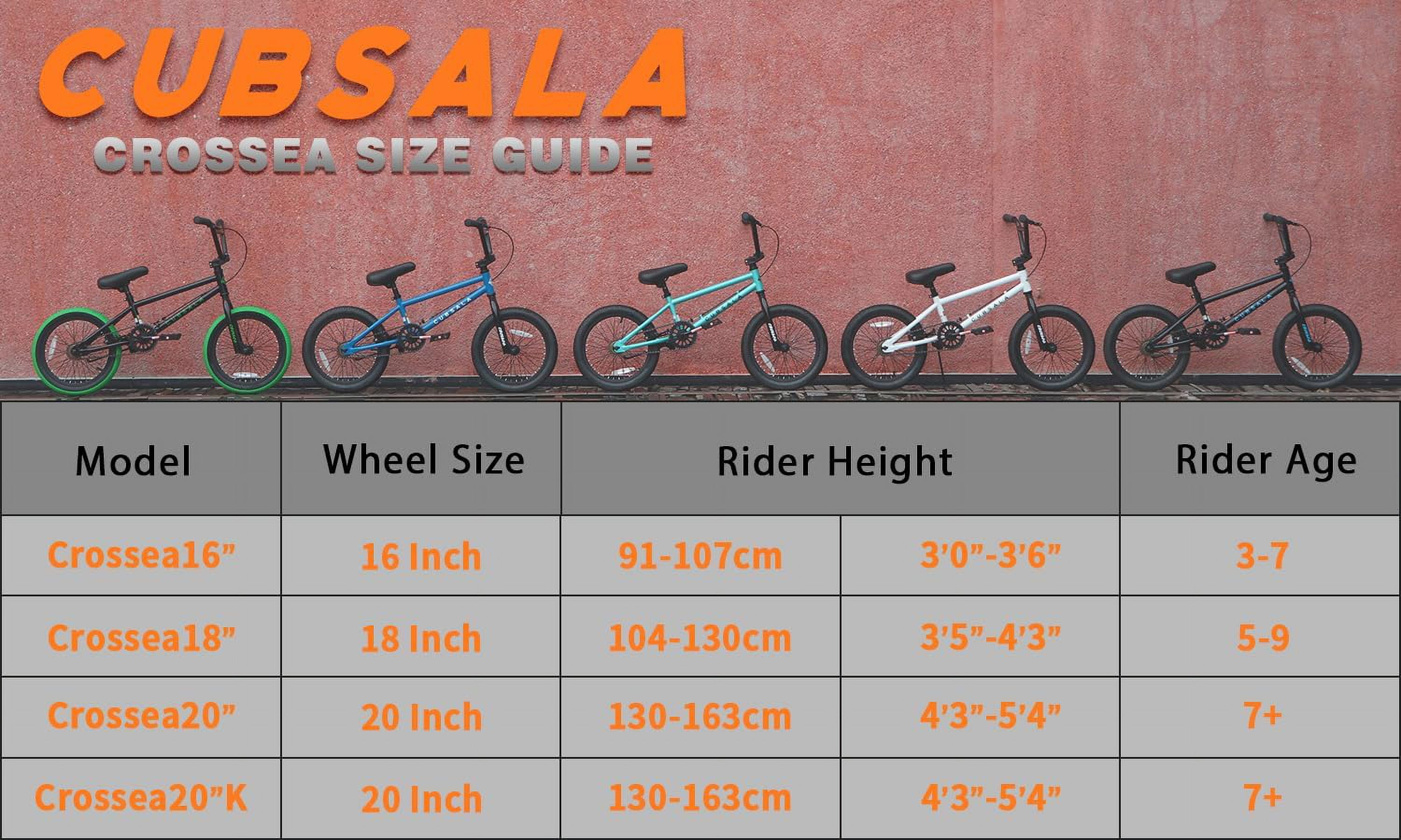 Bmx Bicycle Measurement Guide Bicycle Orange Size Guide Cubsala 18