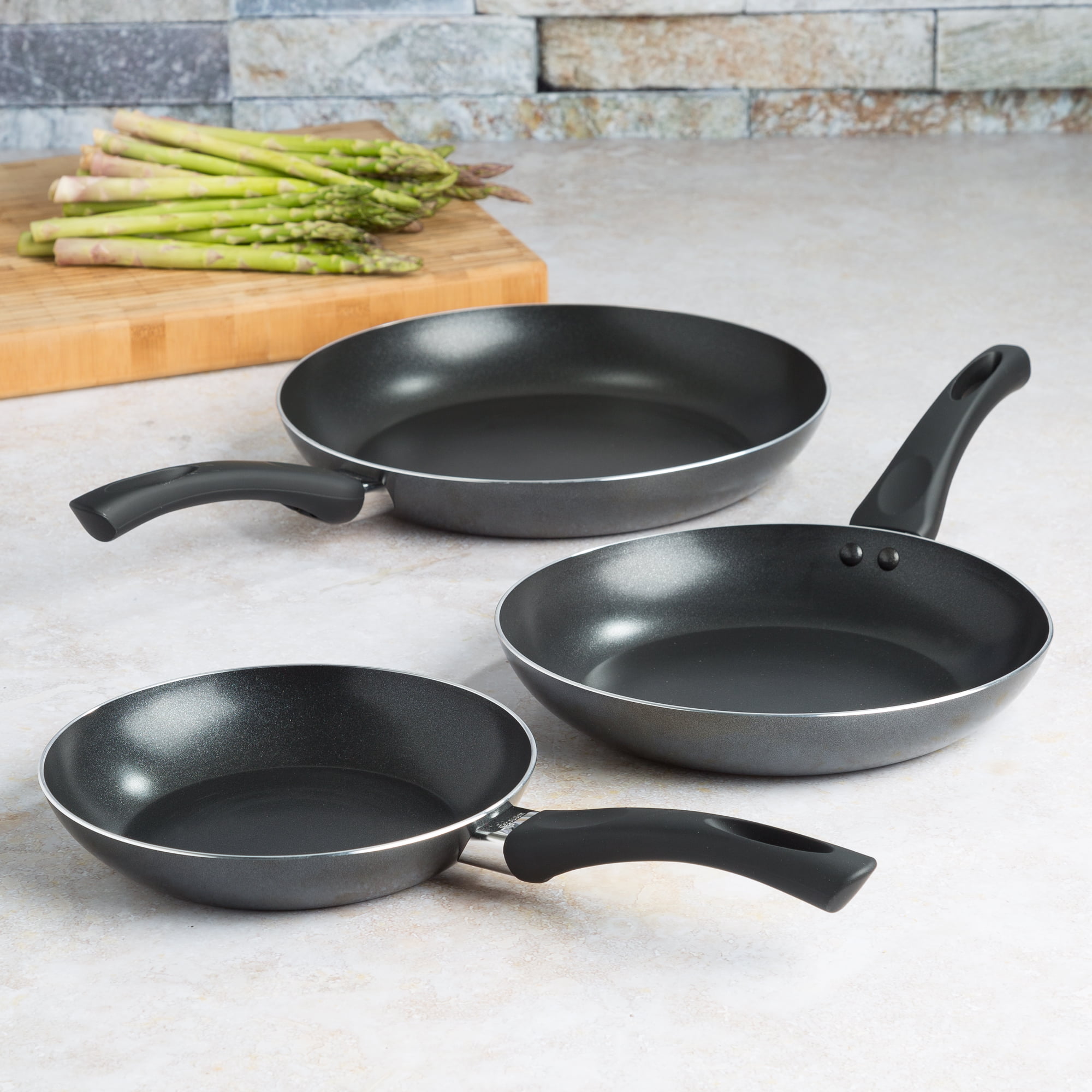 Ecolution Symphony 9.5 in. Aluminum Nonstick Frying Pan in Slate ESSE-5124  - The Home Depot