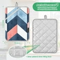 thumbnail image 6 of Yayeee Pot Holders Kitchen Heat Resistant with Pocket 7"x9.8" Cotton Oven Cooking Hot Pads, Blue Geometric, 6 of 7