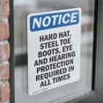 thumbnail image 4 of (2 Pack) Hard Hat Steel Toe Boots Eye OSHA Notice Sign 18 Inch X 24 Inch Vinyl Label Decal Sticker Weather Resistant, UV Protected for Workplace, Business, and Construction Site, Made, 4 of 7