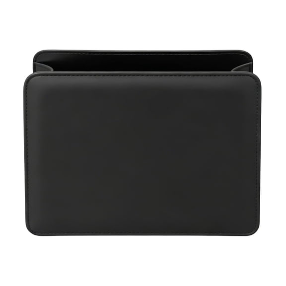 Car Trash Can, 20x14x6.5cm Foldable PU Leather Auto Garbage Bin for Car SUV Truck
