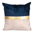 thumbnail image 1 of HomeRoots 402658 Beige Gold & Blue Tufted Velvet Square Pillow, Multi Color, 1 of 1