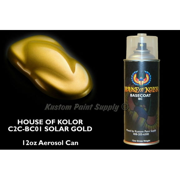 Solar Gold Basecoat BC01 House of Kolor 12oz Aerosol Can Shimrin Metallic