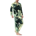 thumbnail image 2 of Pofeuu Bull Charging Through Waves Print Men's Long Sleeve Pajama Set Pijamas Para Hombres Pijamas Para Hombres Mens Pajamas Set-X-Large, 2 of 7
