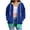 Womens Clothing Dark Blue, variant on Womens Zip up Hoodies, Long Sleeve Pullover for Women Fall Fashion Loose Fit Color Patchwork Hooded Sweatshirts Coats with Pcokets