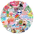 thumbnail image 1 of 100 pegatinas para botellas de agua para niños, lindas pegatinas anime kawaii impermeable para portátil para hidromatraz, computadora, teléfono, vinilo fresco para adolescentes, adultos, niñas y niño, 1 of 3