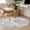 Grey, variant on Silver Gray Leaves Round Area Rug 4 FT, Non Slip Indoor Outdoor Rug, Vintage Abstract Branch Botanical Washable Soft Circular Carpet Non-Shedding Floor Mat for Coffee Table Nursery Foyer Balcony