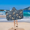 thumbnail image 2 of Yayeee Kids Hooded Towel with Hand Pockets Beach Soft Absorbent Bath Wrap 50 x 23.5 inch, Blue Cartoon Owl Pattern, 2 of 5