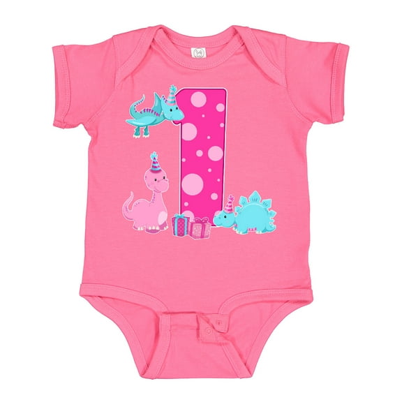 Inktastic Dinosaur Party-first Birthday Girls Baby Bodysuit