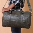 thumbnail image 6 of Harrison by Strutt- The Crushed Olive Green Unisex Leather Cabin Baggage with Toiletry Kit, 6 of 10