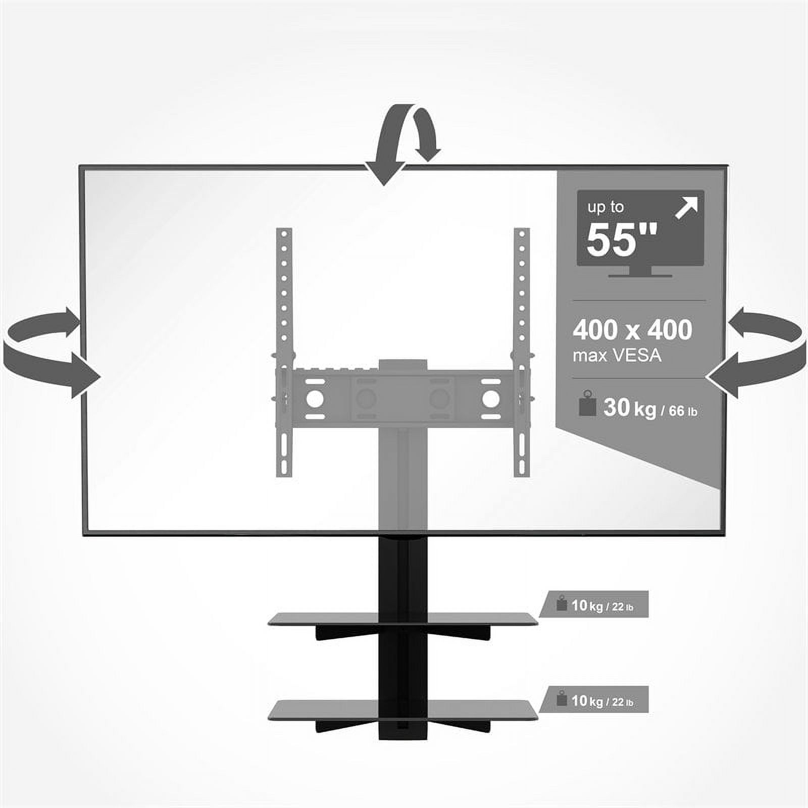 ESL422B-T - Wall mount with 2 Shelves for TVs up to 47", Black